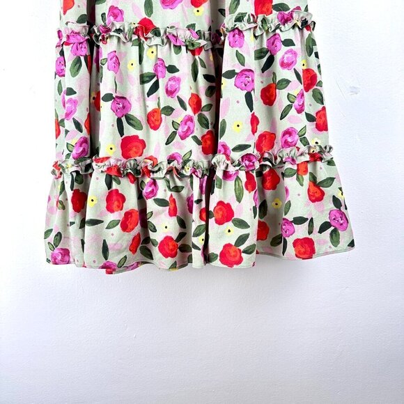 Floral Pullover Easy Breezy Mini Dress Bell Sleeve TCEC, Size S - Picture 12 of 16